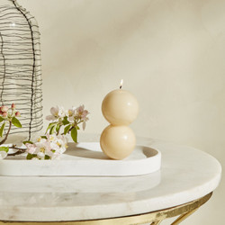Karaca Home Buble 2li Şekilli Mum Siyah