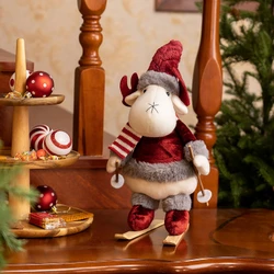 Karaca Home New Year Velvet Skier Reindeer 