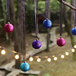 Karaca Home New Year Colorful Ağaç Süsü Seti 12 Parça 6 cm