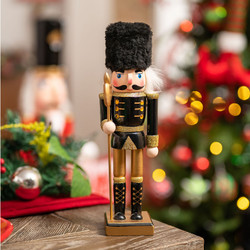 Karaca Home New Year Nutcracker With Black Hat 25 cm