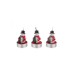 Karaca Home New Year Yılbaşı Snowman 3'lü Tealight Mum 