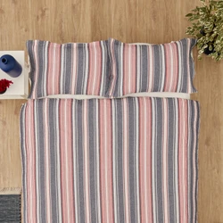 Karaca Home Denim Farley Tek Kişilik Yatak Örtüsü Seti Kırmızı