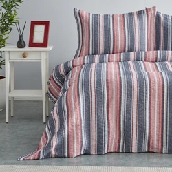 Karaca Home Denim Farley Çift Kişilik Yatak Örtüsü Seti Kırmızı