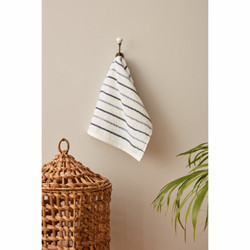 Karaca Home Denim Blue Striped %100 Pamuk El Havlusu 30x50 cm Beyaz