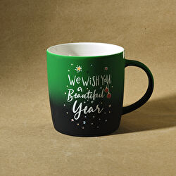 Karaca New Year Yılbaşı Yeşil 350 ml Soft Touch Kupa