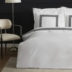 Karaca Home White Collection Juanita 80 Tel %100 Pamuk Çift Kişilik Percale Nevresim Takımı Nakışlı Beyaz