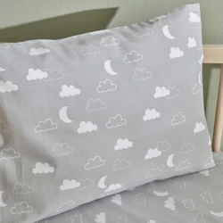 Karaca Home Bebek Cloudy Yastık Çarşaf Set Gri