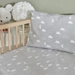 Karaca Home Bebek Cloudy Yastık Çarşaf Set Gri