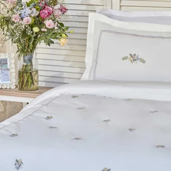 Karaca Home Cavale Çift Kişilik Percale Nevresim Takımı Nakışlı Pudra