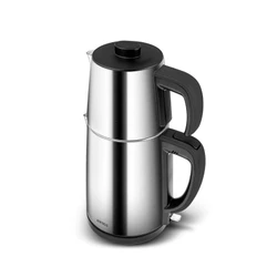 Karaca Gastro Dem 2 in 1 Inox Çay Makinesi ve Su Isıtıcı Chrome