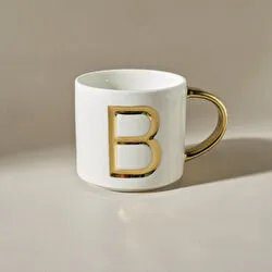 Karaca B Harfli Kupa 400 Ml Beyaz