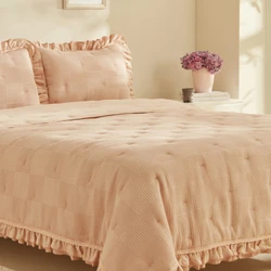 Karaca Home White Coll Perios Çİft Kişilik Fırfırlı Spring Comfort Somon