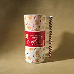Karaca New Year Yılbaşı Kurabiye Adam Kupa Seti 400 Ml