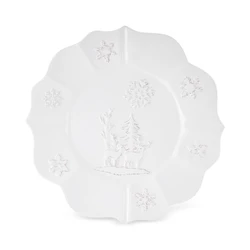 Karaca New Year Yılbaşı Snowy Servis Tabağı 29 Cm Beyaz 