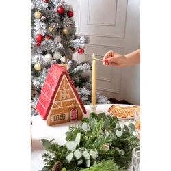 Karaca New Year Yılbaşı Gingerbread House Saklama Kabı 22 Cm 