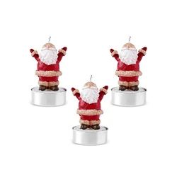 Karaca New Year Yılbaşı Santa 3'lü Tealight Mum