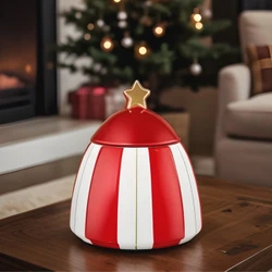 Karaca New Year Yılbaşı Candy Stripe Saklama Kabı 14 Cm