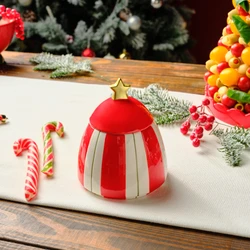 Karaca New Year Yılbaşı Candy Stripe Saklama Kabı 14 Cm