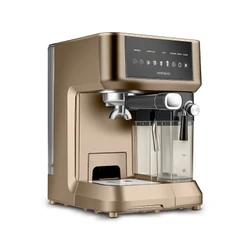 Karaca MyCaffe Barista S10 Entegre Süt Hazneli, Otomatik Espresso, Latte ve Cappuccino Makinesi Walnut Brown