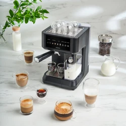 Karaca MyCaffe Barista S10 Entegre Süt Hazneli, Espresso, Latte ve Cappuccino Makinesi Matte Black