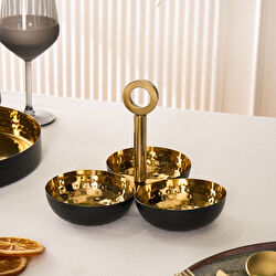 Karaca New Year Yılbaşı Arven 3'lü Dekoratif Çerezlik 10x15 cm