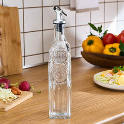 Karaca Daisy Çiçek Desenli Yağ Şişesi 500 Ml Amber