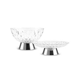 Karaca Home Samba 2'li Set Servislik ve Meyvelik Silver