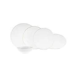 Karaca Fine Pearl Extra Chanak 55 Parça 12 Kişilik Yemek Takımı Platin