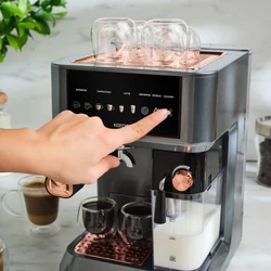 Karaca MyCaffe Barista S10 Entegre Süt Hazneli, Espresso, Latte ve Cappuccino Makinesi Copper