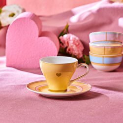 Karaca Talya Kahve Fincanı ve Tabağı 90 Ml Mavi