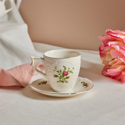 Karaca Vintage Rose Çay Fincanı ve Tabağı 