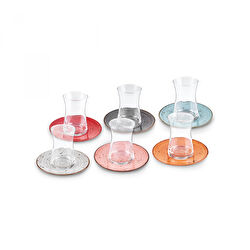 Karaca Andy Reaktif 6 Kişilik 12 Parça Çay Seti