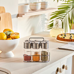 Karaca Ripple 7 Parça Baharat Seti Inox