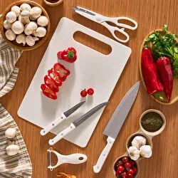 Karaca Sharp 4 in 1 6 Parça Kesme Tahtalı Bıçak Seti Kırmızı