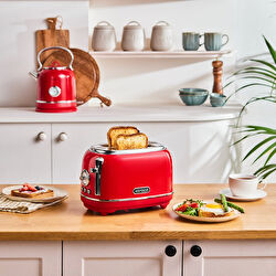 Karaca Vintage Craft 2 Dilim Kapasiteli Ekmek Kızartma Makinesi Cream