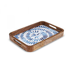 Karaca Mango Marin Tepsi Mavi 35x25x4 cm