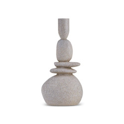 Karaca Alba Taş Şamdan Bej 9,6x6x19,5 cm
