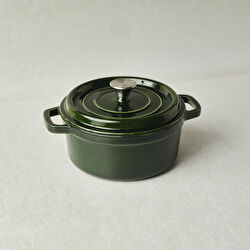 Karaca Heritage Demir Döküm Emayeli Tencere Yeşil 24 cm