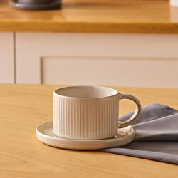 Karaca Massimo Kahve Fincanı ve Tabağı Krem 90 ml