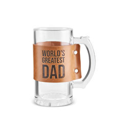 Karaca King Deri Kılıflı Bira Bardağı 500 ml Şeffaf