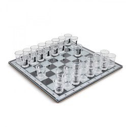 Karaca King Shot Bardaklı Satranç Seti Şeffaf