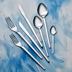Karaca Elegance Monolith Platin 12 Kişilik 84 Parça Çatal Kaşık Bıçak Takımı 