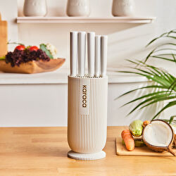 Karaca Massimo Round 6 Parça Bıçak Seti Antrasit