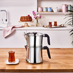 Karaca Sivuple İndüksiyon Tabanlı Maxi Çaydanlık Takımı Siyah