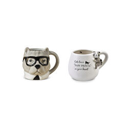 Karaca Animal Cat and Dog 2'li Mug Seti