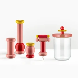 Alessi Ettore Sottsass Tirbüşon 18 cm x 6 cm Pembe