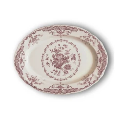 Bitossi Home Rose Violet Floral Oval Tabak 30,5 cm