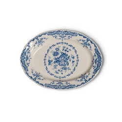 Bitossi Home Rose Blue Floral Oval Tabak 30,5 cm