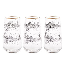 Emsan İstanbul Desen Meşrubat Bardağı 3lü Set