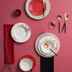 Karaca Sakura 24 Parça 6 Kişilik Porselen Yemek Takımı